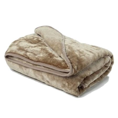 Heavy Fleece Throw Blanket Mink Brown