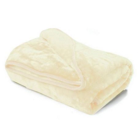 Cream Mink Throw Heavy Fleece Blanket 150x200cm