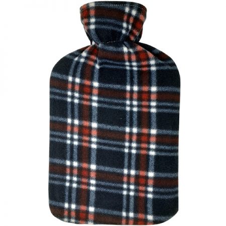 Hot Water Bottle With Fleece Cover, 2L, Isla Check
