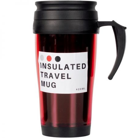 Insulated Travel Mug, 420ML, Red