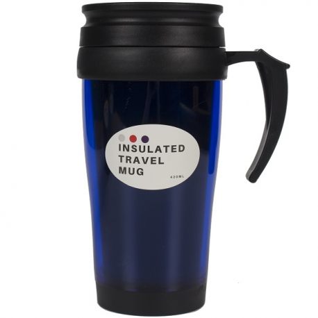 Insulated Travel Mug, 420ml, Blue