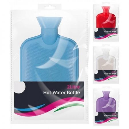 Hot Water Bottle, 2L in Assorted Colours