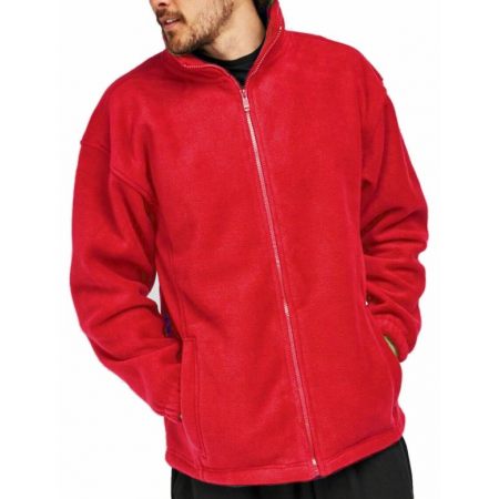 Thick Fleece Jacket, Red, Sizes S-3XL