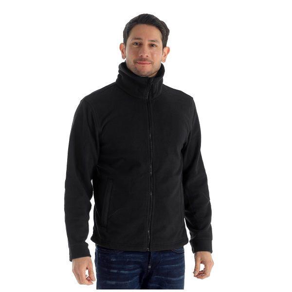 Fleece Jacket Full Zip, Black - Winter Warm Packs