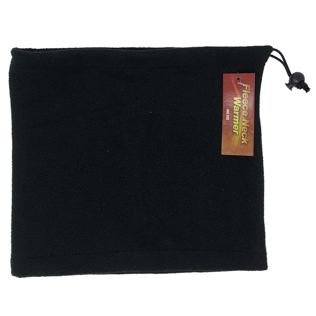 Fleece Neck Warmer / Snood, Black - Winter Warm Packs