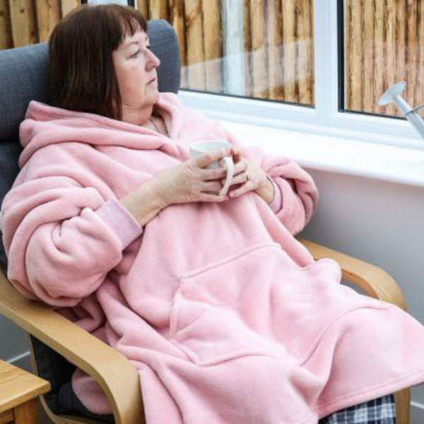 Cosy Hoodie, Blush Pink (One Size) - Winter Warm Packs