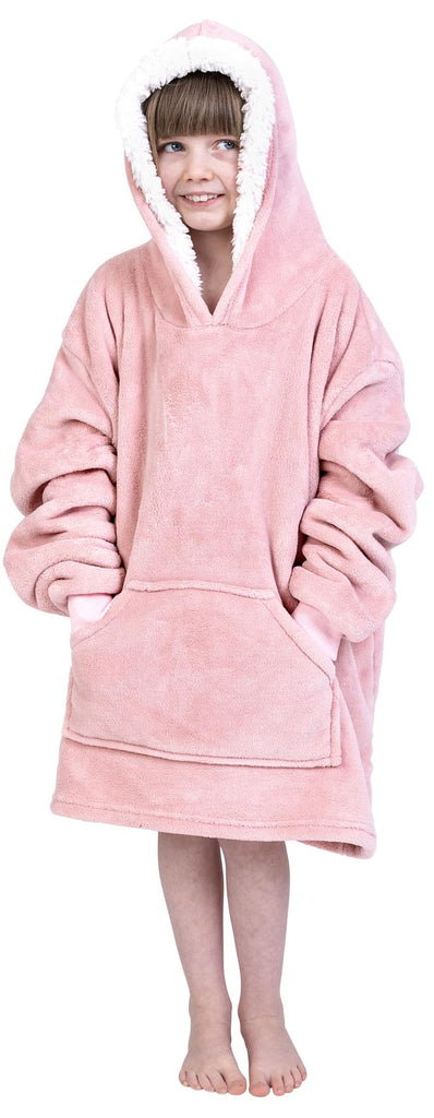 Kids Cosy Hoodie, Pink (One Size Kids) - Winter Warm Packs