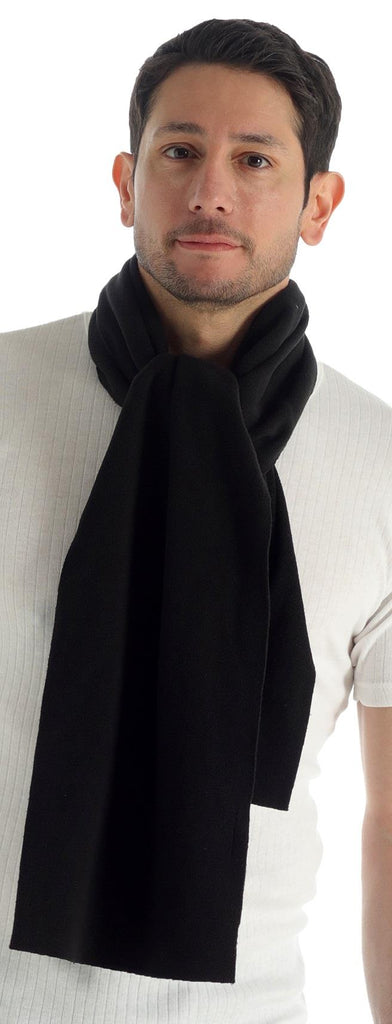 Black Fleece Scarf 160x25cm - Winter Warm Packs