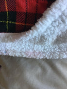 Red Check Sherpa Blanket 150x200cm NQP - Winter Warm Packs