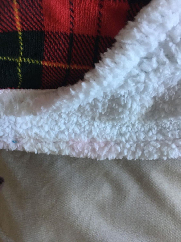 Red Check Sherpa Blanket 150x200cm NQP - Winter Warm Packs