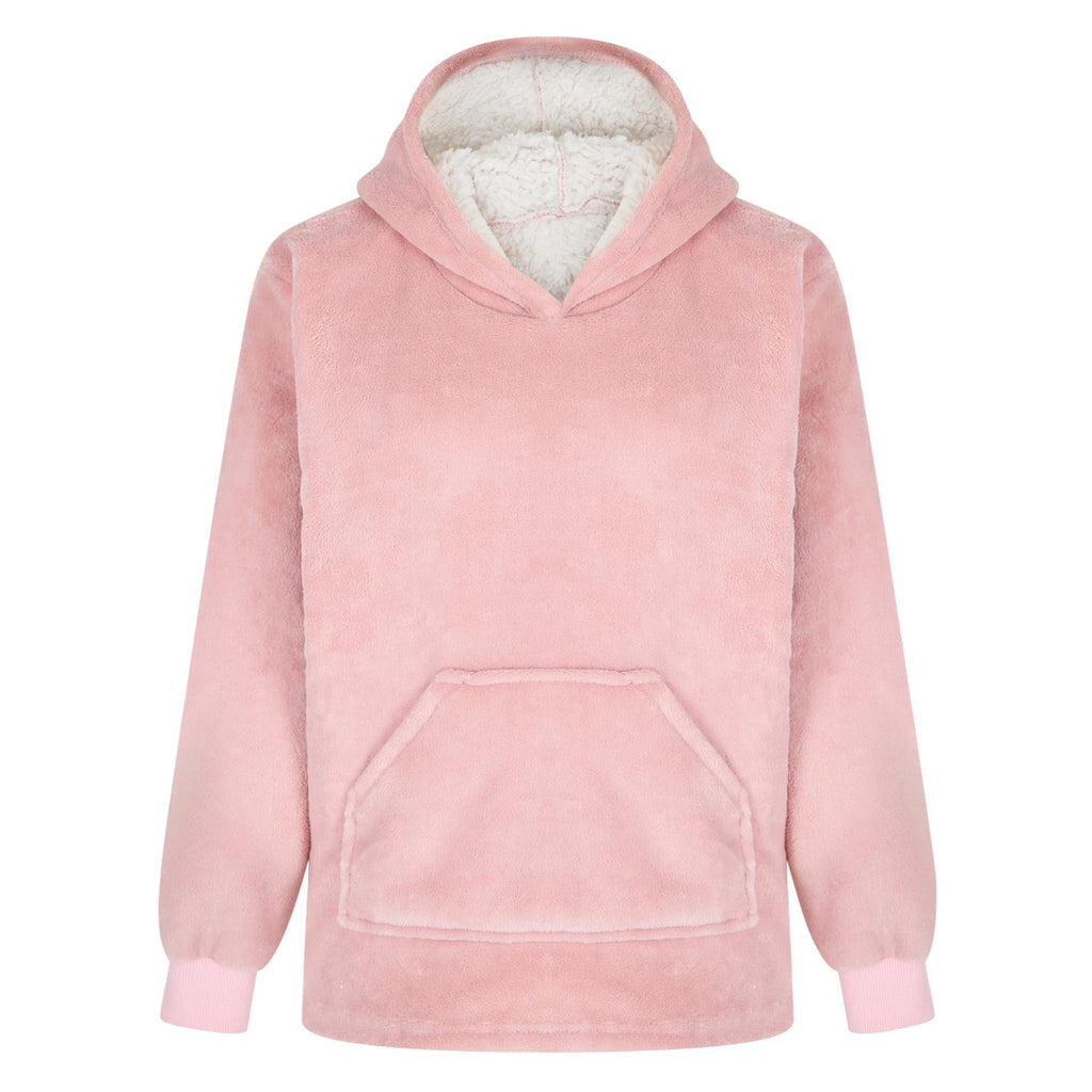 Kids Cosy Hoodie, Pink (One Size Kids) - Winter Warm Packs
