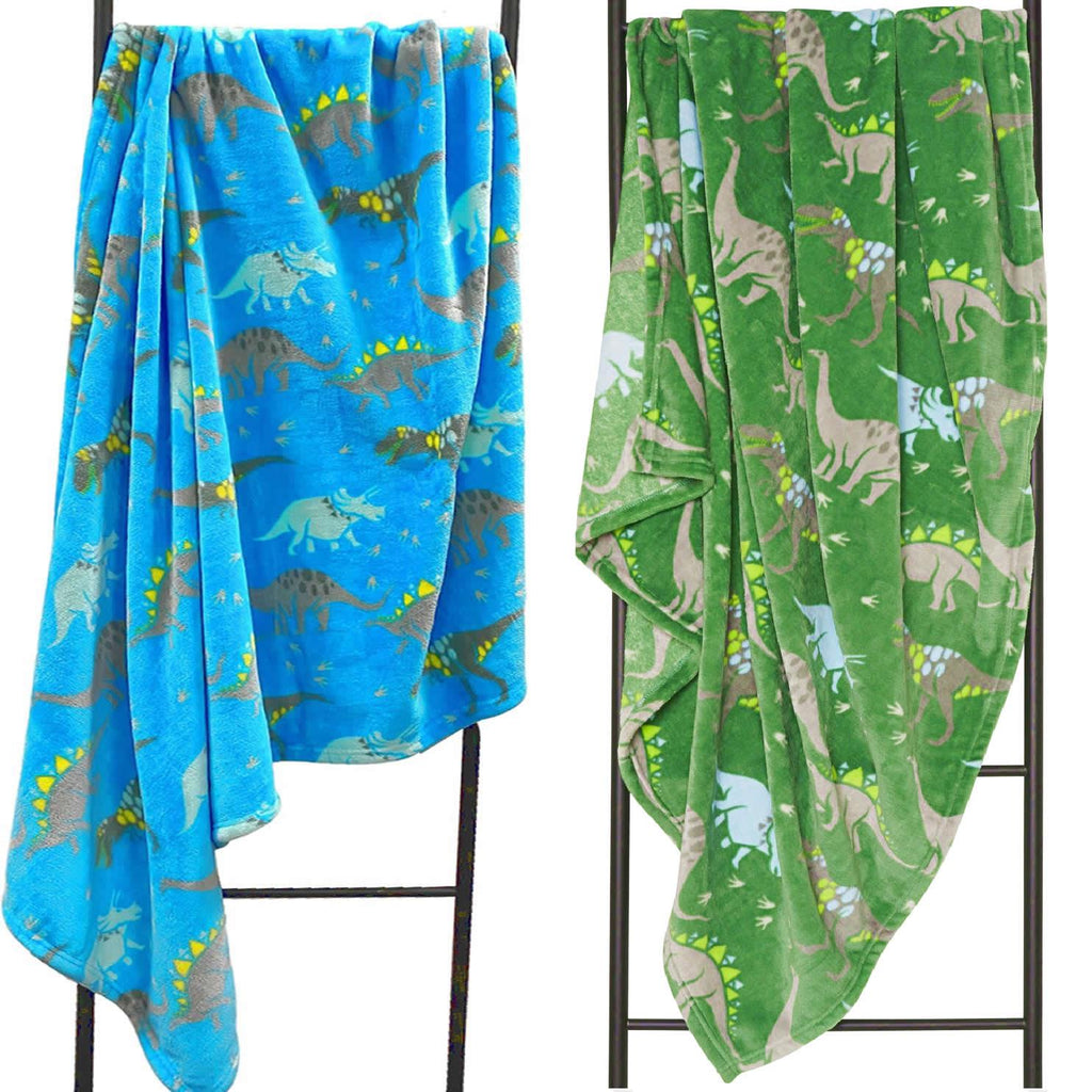 Kids Flannel Dinosaur Blanket 100x150cm - Winter Warm Packs