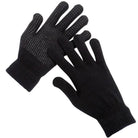 Thermal Gripper Gloves, Full Length, Black - Winter Warm Packs