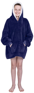 Kids Cosy Hoodie, Blue (One Size Kids) - Winter Warm Packs
