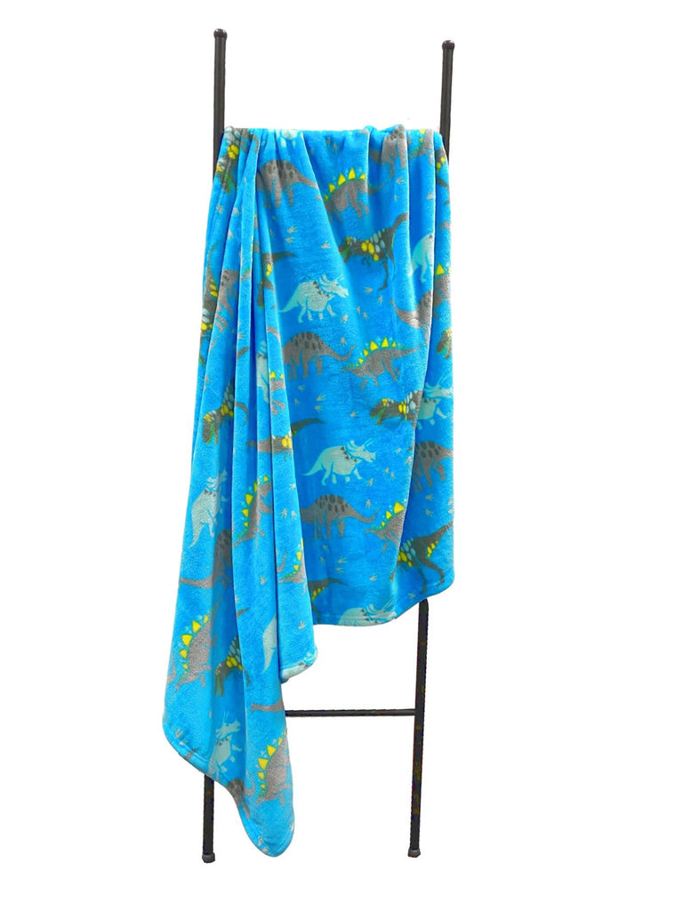 Kids Flannel Dinosaur Blanket 100x150cm - Winter Warm Packs