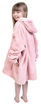 Kids Cosy Hoodie, Pink (One Size Kids) - Winter Warm Packs