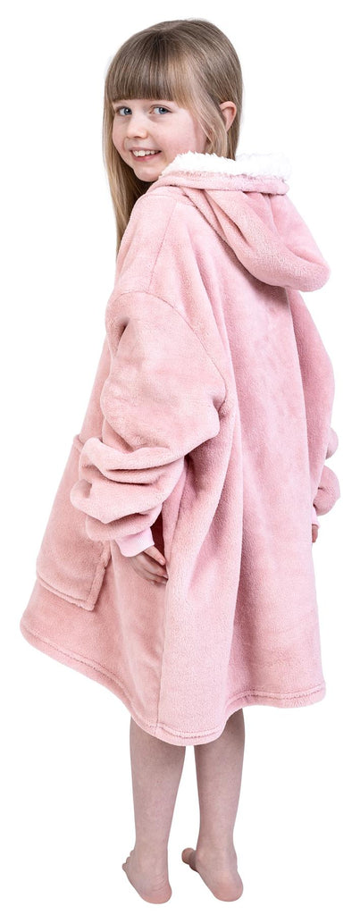 Kids Cosy Hoodie, Pink (One Size Kids) - Winter Warm Packs