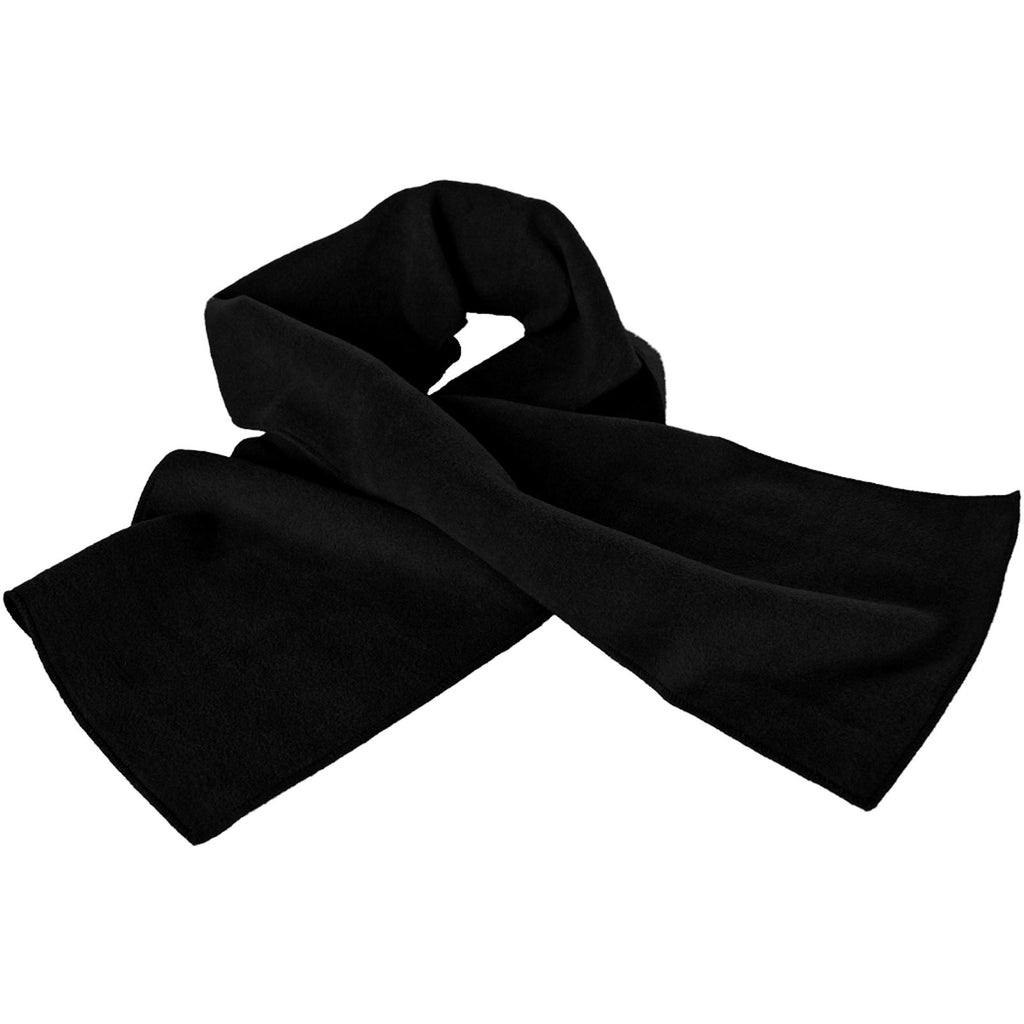 Black Fleece Scarf 160x25cm - Winter Warm Packs