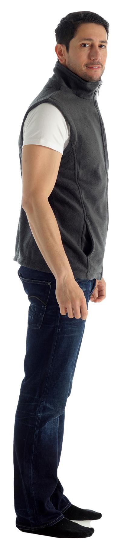 Grey Fleece Bodywarmer, Sizes S-XL - Winter Warm Packs