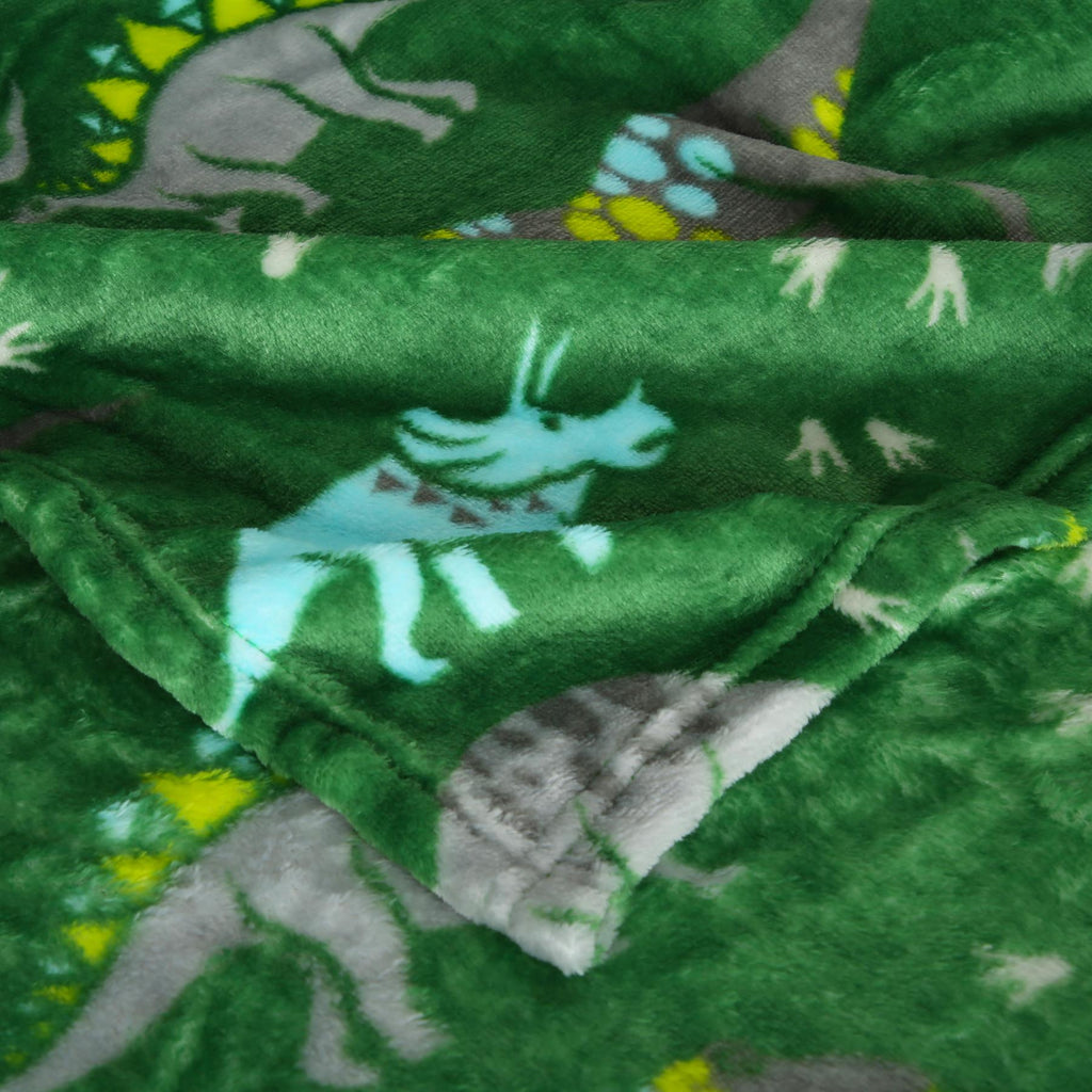 Kids Flannel Dinosaur Blanket 100x150cm - Winter Warm Packs