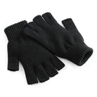 Fingerless Thermal Gloves, Black - Winter Warm Packs