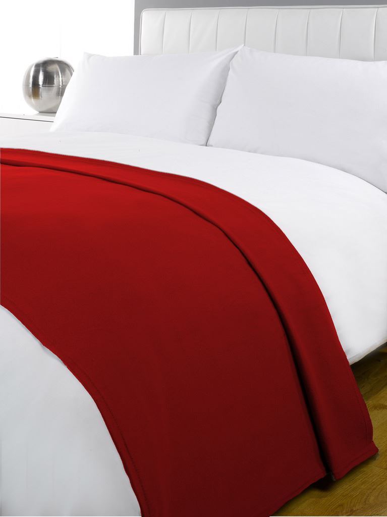 Red Polar Fleece Blanket - Winter Warm Packs