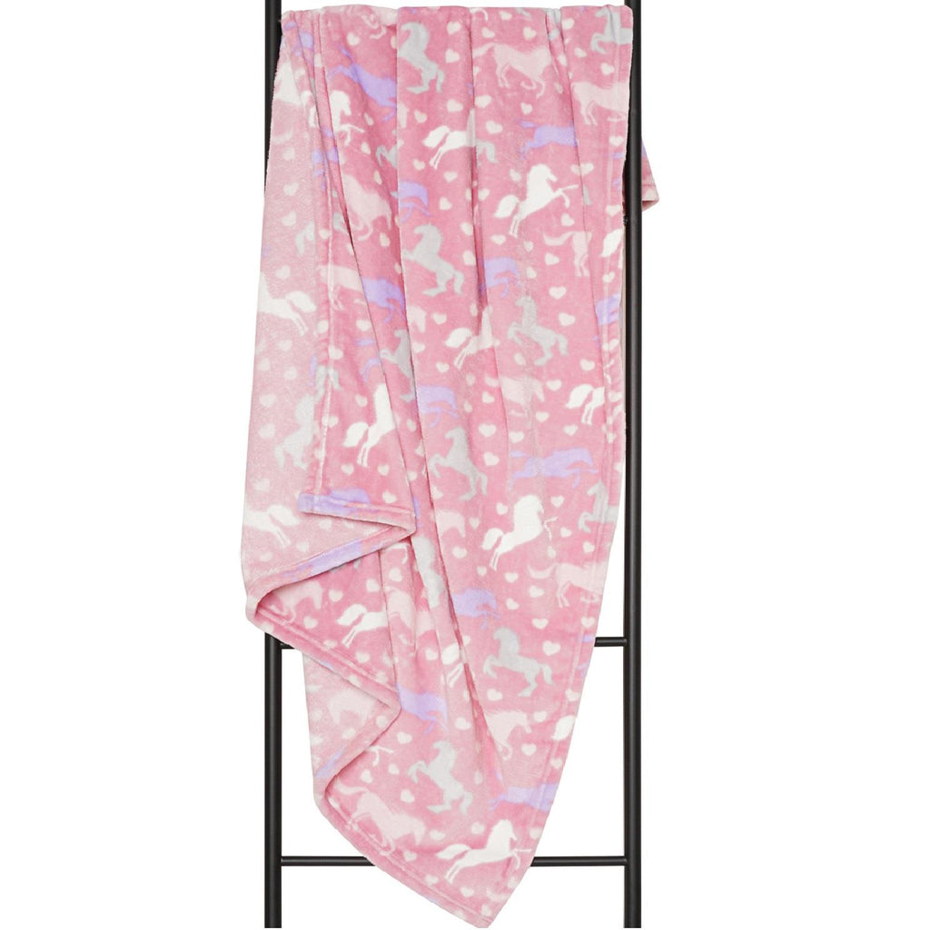 Kids Flannel Horse Blanket 100x150cm - Winter Warm Packs