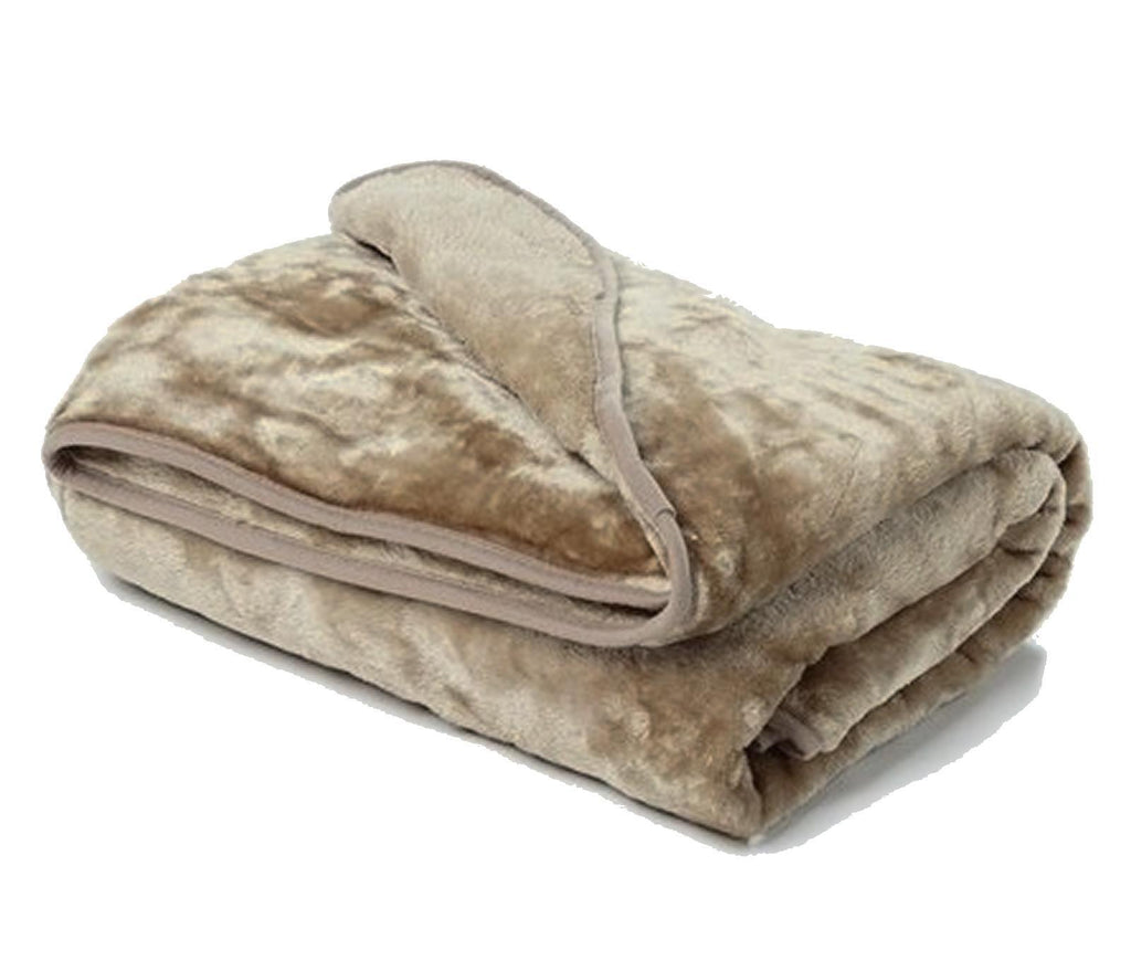 Heavy Fleece Mink Throw Blanket, Mink - Winter Warm Packs
