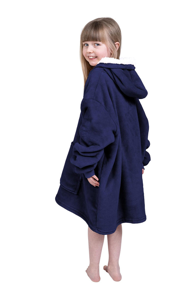 Kids Cosy Hoodie, Blue (One Size Kids) - Winter Warm Packs