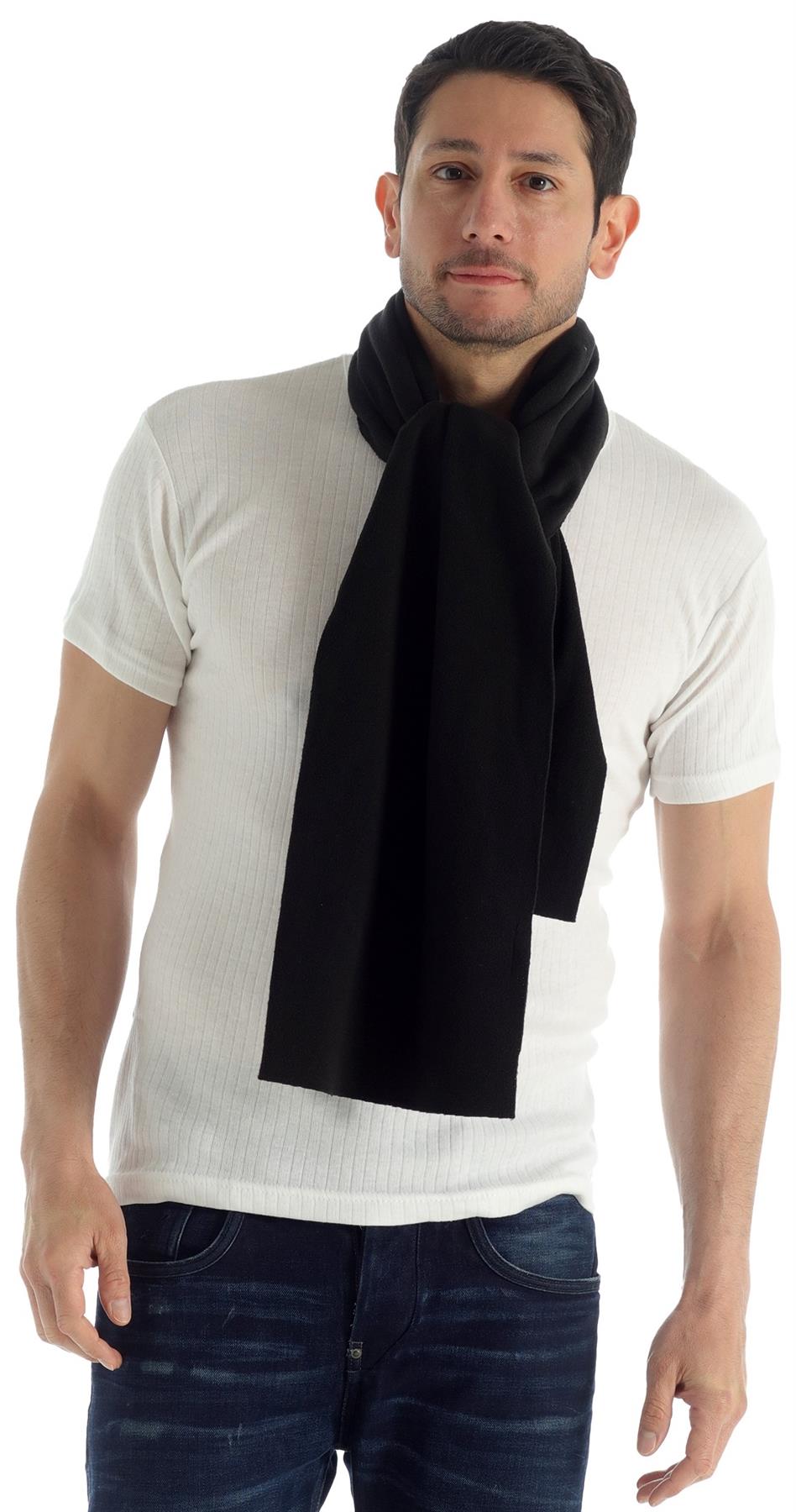 Black Fleece Scarf 160x25cm - Winter Warm Packs