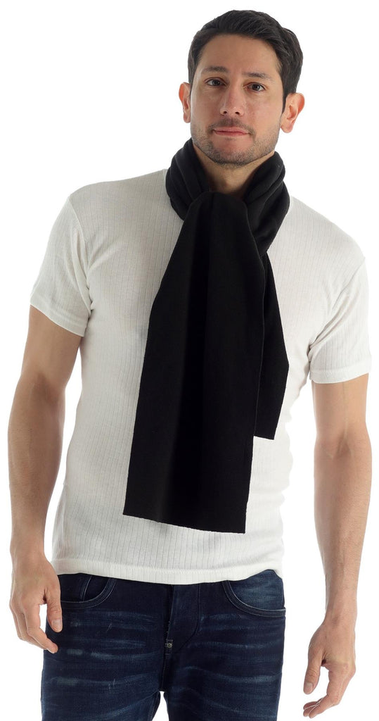 Black Fleece Scarf 160x25cm - Winter Warm Packs