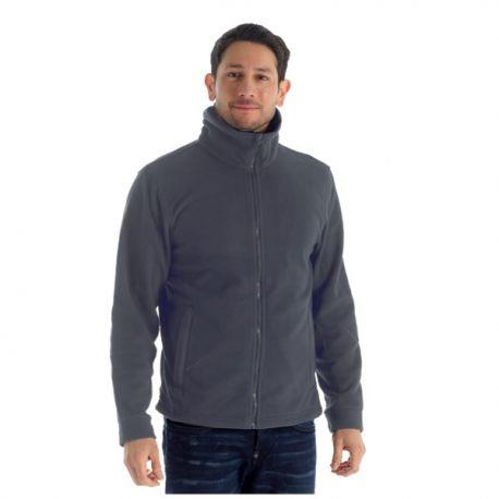 Grey Full Sleeve Fleece Jacket - Winter Warm Packs